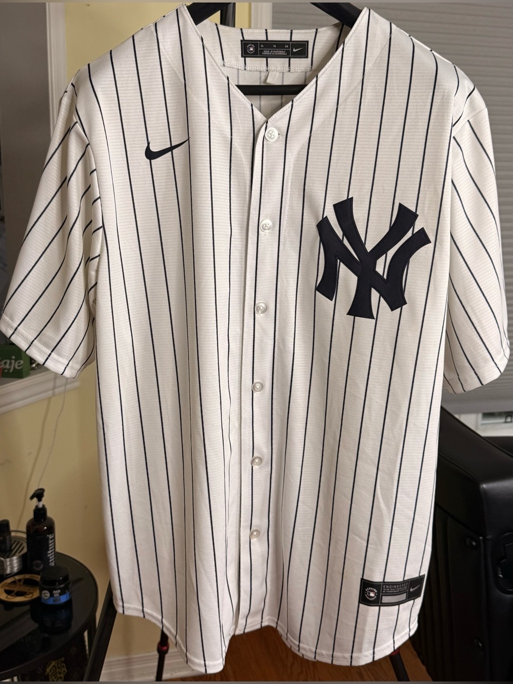 Official Nike New York Yankees white pinstripe jersey !!!
